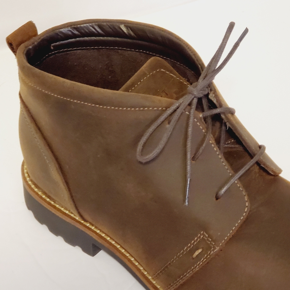 Rockport Men's Charson Brown Oiled Leather Chukka Boots - Picture 5 of 10